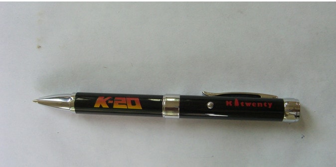 black projector metal pen with energizer logo